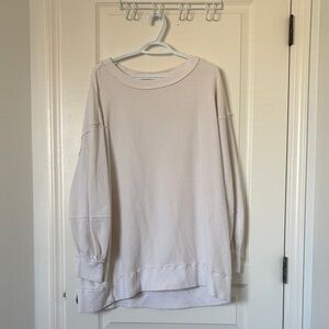 We The Free Oversized Crewneck Sweater in Cream